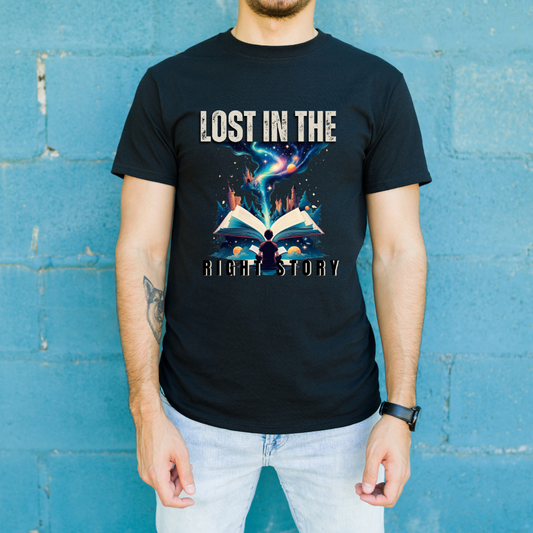 Lost in the Right Story – Book Lover Fantasy T-Shirt